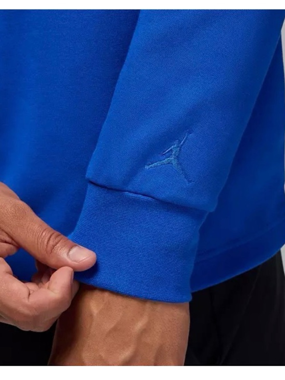 Nike Dri-fit Jordan Blue & White Zip-Front Sweatshirt - Picture 9 of 10